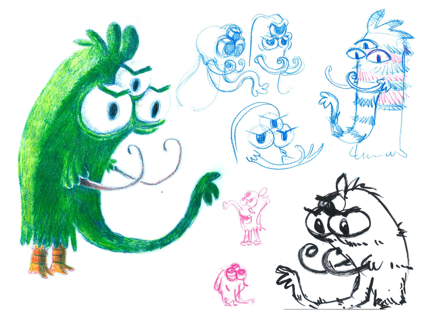 Monster mom sketches