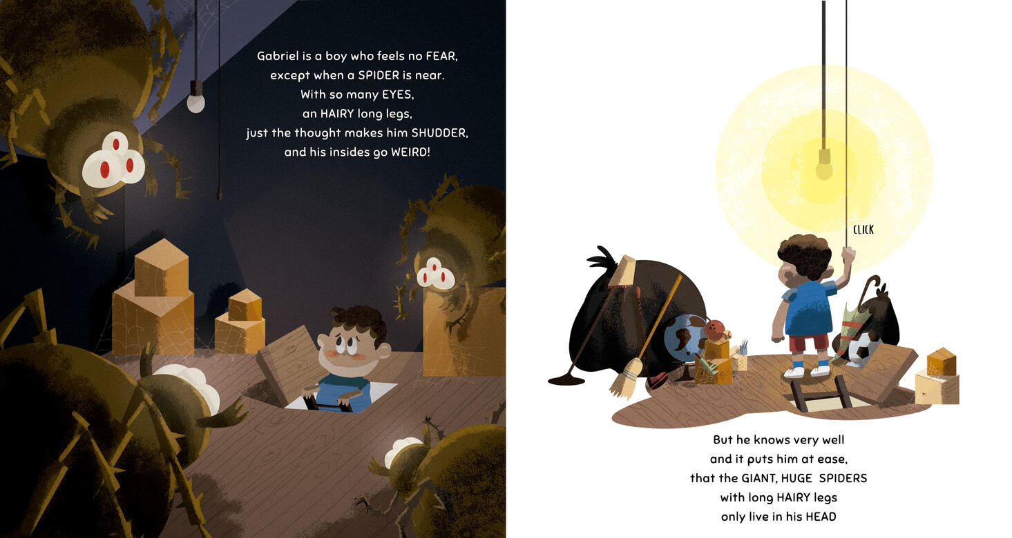 Gabriel found giant spiders in the attic